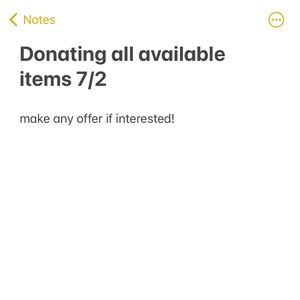 Donating all available items 7/2
